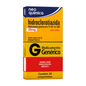 Hidroclorotiazida 25mg 30 cp