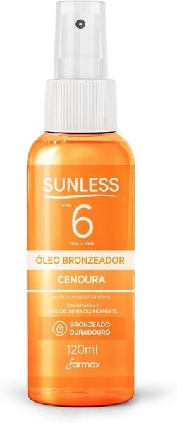 Óleo Bronzeador Cenoura Sunless FPS 6 120ml