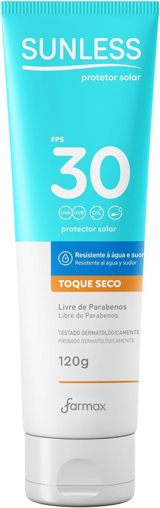 Sunless Protetor Solar Fps 30 Toque Seco 120G